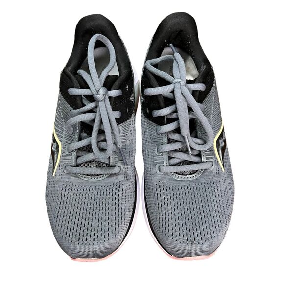 Saucony Sneakers Womens 7.5 W Gray Pink Guide 14 Running PWRRun Athletic Shoes - Picture 3 of 13